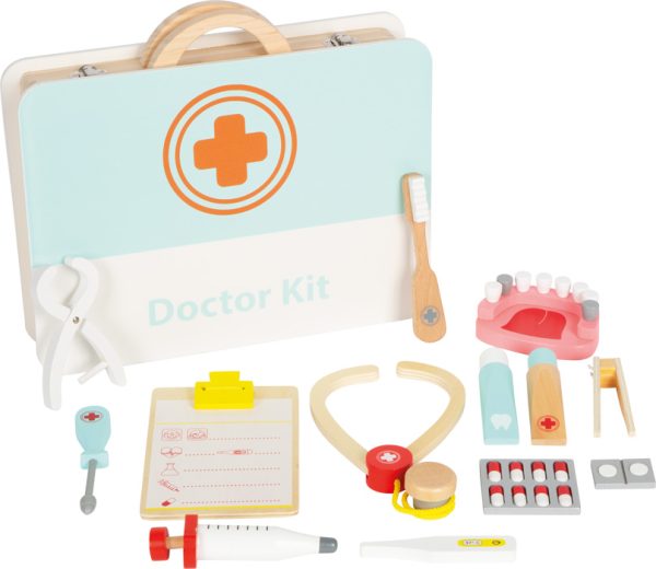 Trusă medicală și stomatologică din lemn 2 în 1