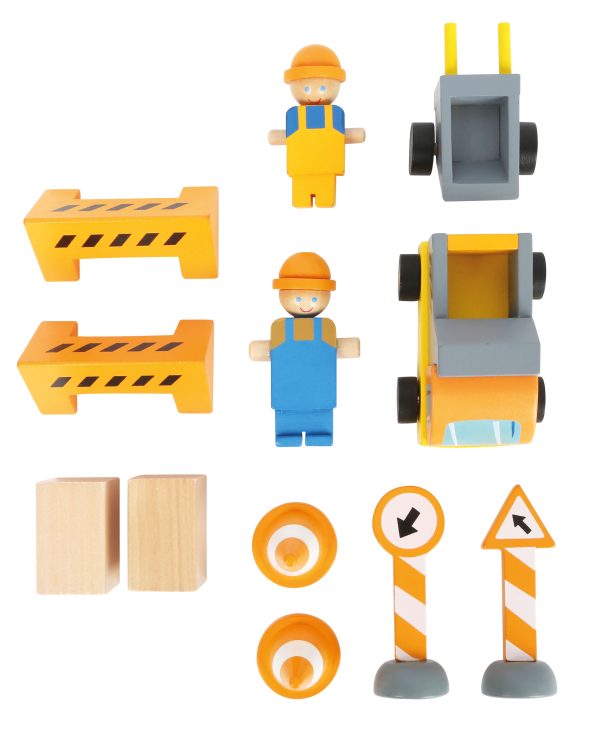 Macara de construcții din lemn cu accesorii