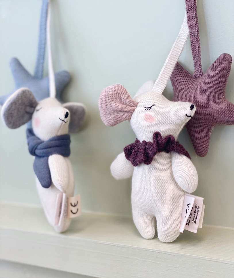 Jucărie pentru Cărucior Sleepy Mouse – Baby Blue - imagine 2